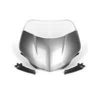Deflector Aire Visera de Parabrisas Delantero para Motocicleta, Deflector alerón, Compatible con Street Triple 765RS, 765 RS, moto2 2023(Pearl Grey Glow Set)