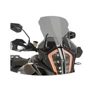 Deflector Cupula Moto Parabrisas de Motocicleta Modificado y Elevado, de Cristal Transparente, Compatible con KTM 1290ADV 1290 ADV 1290-ADV Deflectores(Grey 46cm)