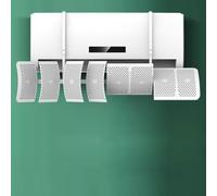 Deflector de aire acondicionado ajustable de 8 vías para montaje en techo, redirector de ventilación de aire, no requiere herramientas, cubierta de salida de CA, deflector de aire acondicionado ABS