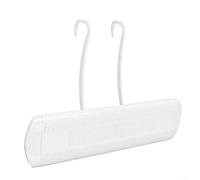 Deflector de aire acondicionado ajustable para unidades montadas en la pared del hogar, longitud escalable para redirigir el flujo de aire y proteger del soplado directo (blanco)