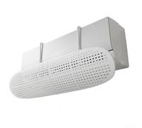 Deflector de aire acondicionado, deflector de pared, dirección ajustable de 180°, instalación sin taladro, refrigeración de oficina (blanco)