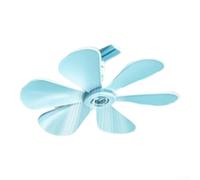 Deflector de aire acondicionado, deflector de ventilación de aire, guía de viento de CA, diseño de 6 ventiladores, clip sin taladro para salidas HVAC, blanco azul (azul)