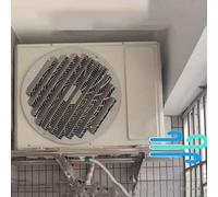 Deflector De Aire Acondicionado Exterior Cubierta de Aire Acondicionado,Acero Inoxidable Guía de Viento Parabrisas Anti Soplado Directo,Universal Bomba de Calor/Cubierta Protectora del Condensador