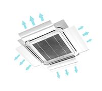 Deflector de Aire Acondicionado para Aire Acondicionado Central de Techo Material de Acero Plástico ÁNgulo Ajustable Fácil Instalación Evita Que el Aire Frío Sople Recto (1 Pieza) (40cm/1pc)