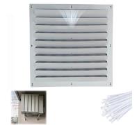 Deflector de aire acondicionado para exteriores, rectangular, de acero galvanizado, para todas las estaciones, para el hogar, 1 mm de grosor, 50 x 50 cm, protección directa contra el soplado