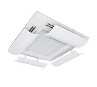 Deflector de aire acondicionado para sistema de aire acondicionado central ABS ligero y flexible y flexible viento de guía microporoso evita que el aire sople recto instalación simple (una pieza) (58