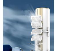 Deflector de aire acondicionado vertical con salida de aire ajustable de 8 vías para unidades de aire acondicionado de gabinete redondo, construcción de ABS blanco, 20 x 90 cm (estilo básico)