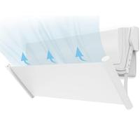 Deflector de aire acondicionado y aire acondicionado viento Deflector,180 grados ajustable, longitud ajustable (blanca)