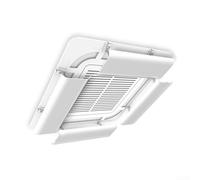 Deflector de aire central de CA para salidas de ventilación HVAC para redirigir el flujo de aire lejos de las áreas ocupadas sin taladrar ni adhesivos (40)