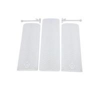 Deflector de aire flexible de CA para rejillas de ventilación laterales de techo, tela de polipropileno extensible de 51 a 120 cm, color blanco, compatible con aire acondicionado central estándar (no