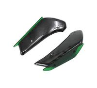 Deflector de Aire Moto para Kawasaki ZX10R ZX-10R 2011-2020 Piezas Carenado Motocicleta Kit De Alas Aerodinámicas ala Carenado Fija Motocicleta Alerones(Carbon Look Green)