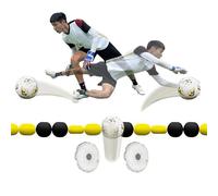 Deflector de balón de portero de una sola línea, 2,75 m, entrenador de reflejo de fútbol con 2 bolsas de agua, ayuda de entrenamiento de rebote impredecible para ejercicios de portero