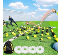 Deflector de Balón para Portero Floor Matrix, Entrenador de Rebote de Fútbol 2,8x2m/2x1,6m con 4 Bolsas de Agua y Estacas en U, Kit de Entrenamiento de Rebotes Impredecibles para Ejercicios de 2*1.6m