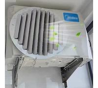 Deflector de CA de acero inoxidable, cubierta de ventilación moderna para unidades exteriores, deflector antisoplado directo, guía de viento para una mejor protección del flujo de aire