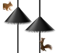 Deflector de corona para casa de pájaros, deflector de ardilla para postes de gancho de pastor, protector de ardillas al aire libre, accesorios de animales pequeños de fácil instalación para mapaches