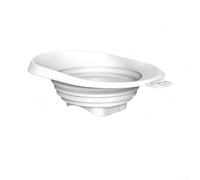 Deflector de embudo para máquina SLUSHIE con refuerzo de borde en silicona para evitar que se mueva o se levante durante la mezcla (blanco)