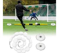 Deflector De Línea Única Pro De 2,75 M For Entrenamiento De Reflejos Y Agilidad, Equipo De Desviación De Portero con 2 Bolsas De Agua, Desviaciones Impredecibles(White)