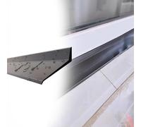 Deflector de lluvia autoadhesivo, Longitud de goma de la anchura el 1-50m del negro 45mm/55m m de la tira de la barrera del agua del alféizar de la ventana(L W 45 MM X 30 M)