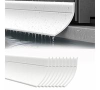Deflector de lluvia autoadhesivo, Tira de borde de goteo for ventana de goma, 300 cm, ángulo de 170 grados, 25-45 mm, negro, blanco, 6-10 unidades(White 9 Pcs,W 35 MM)