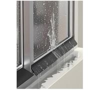 Deflector de lluvia de goma autoadhesivo, Tira de sellado goma for puerta y ventana, color negro, 50-500 cm(200cm)