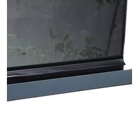 Deflector de lluvia de goma, Tamaños múltiples del negro de goma autoadhesivo la tira lacre borde exterior puerta ventana(4.5cm,4m(13.1ft))