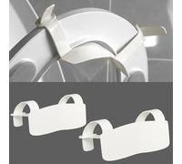 Deflector de orina universal para asiento de inodoro, protector contra salpicaduras de inodoro que evita que niños y adultos orinen salpicaduras (blanco, 2 unidades)