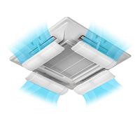 Deflector de techo ajustable para aire acondicionado central, guía de flujo de aire con microorificios, longitud retráctil, ángulo libre, ideal para uso doméstico y oficina (1 pieza)