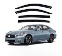 Deflector de Ventana para Nissan Fuga MK2-Y51 2014-2022 with Bright Strip Window Long Axis, Deflectors Ventanilla Accesorios Coche Derivabrisas Deflectores de Viento