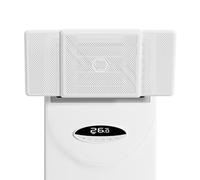 Deflector de ventilación de aire acondicionado ajustable para control de aire frío, barra guía flexible multietapa con diseño hexagonal, fácil de instalar, no requiere taladrar, color blanco, 58 x