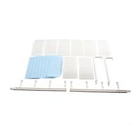 Deflector de viento ajustable de 8 hojas para aire acondicionado ABS montado en la pared, múltiples opciones de filtro para una cómoda prevención de condensación del flujo de aire (filtro de carbono)