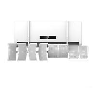 Deflector de viento ajustable para aire acondicionado con control de dirección de 8 vías, deflector de soplado antidirecto para unidades montadas en la pared, instalación sin taladro, cubierta de ABS