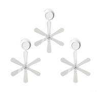 Deflector de viento ajustable para aire acondicionado con diseño de 6 cuchillas, para unidades montadas en la pared, difusor de guía de flujo de aire, cubierta en forma de molino de viento, 3 piezas