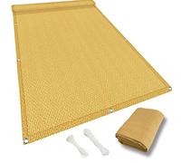 Deflector de viento amarillo para balcón, 80 x 800 cm, protección de privacidad para exteriores, patio, jardín, terraza y balcón, soluciones de privacidad