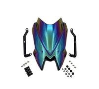 Deflector de Viento Moto para Kawasaki Z900 Z 900 2020-2024 Accesorios para Motocicleta Visera Deportiva para Parabrisas Color Negro Y Gris(Black Iridium)