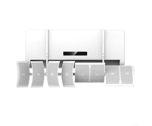 Deflector de viento para aire acondicionado montado en la pared, deflector de salida ajustable de 8 vías para evitar el soplado directo de aire frío, instalación sin taladro para el hogar y la oficina