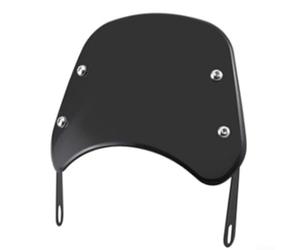 Deflector de viento para motocicleta, extensor de parabrisas ajustable, alerón con clip para faros de 5 a 7 pulgadas, material ABS, acabado negro, mejora la comodidad del conductor en modelos retro de