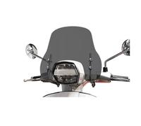 Deflector para brisas Motocicleta para Lambretta V200 V125 V50 Parabrisas Motocicleta Deflectores De Viento Cristal De Viento Delantero Visera Flujo Aire Visera(Light Black 35)