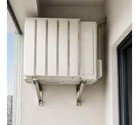 Deflector Viento para Aire Acondicionado Exterior Pantalla Acero Galvanizado 8,5 Cm Ancho Deflector Flujo Aire InstalacióN Sin Taladrar Apto para Balcones Y Uso En Exteriores 55x55cm/21.7x21.7in