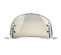 Deflector Viento para moto ABS Ahumado Protección Lluvia Deflector | Material ABS duro, , protege del viento frío, ideal para viajes largos, para fácil instalación(Round smoked)