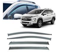Deflector Viento para Ventana Coche para Mitsubishi Xpander 2017 2018 2019 2020 2021 2022+,Deflectores de Viento Ventanillas Personalizado Deflectores Integrados,with Chrome Trim