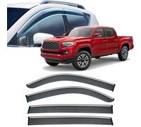 Deflector Viento para Ventana Coche para Toyota Tacoma 2005-2020 2021 2022 2023 2024 2025,Deflectores de Viento Ventanillas Personalizado Deflectores Integrados,2016+ with Chrome Trim