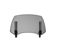 Deflector Viento Parabrisas Extensión Alerón Parabrisas Universal Variable con Abrazadera para Motocicleta para CanAm para Spyder para F3-S para KLR-650 para F3T(Small Grey)
