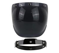Deflector Visera De Burbuja para Casco Motocicleta Cara Abierta Protector Parabrisas para