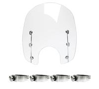 Deflectores Compatible con Harley FXBB FXBBS estándar FXST Low Rider FXLR Dyna Super Glide 15 "Parabrisas Motocicleta Viento Deflector de Viento para Parabrisas(Clear)