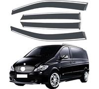 Deflectores de Aire para Vito Viano W639 2003-2013 deflectores Viento Lluvia y Ventanas Laterales techos de Cortavientos Ventana Coche 4 Unidades