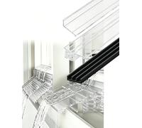 Deflectores de lluvia para puerta, barras de goma autoadhesivas para puertas exteriores, protectores de tormenta para ventanas correderas abatibles