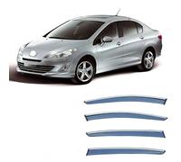 Deflectores de Viento de Coche para Peugeot 408 MK1-T7 2010-2013, Buena flexibilidad y no se rompe fácilmente