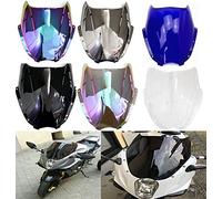 Deflectores de viento de doble burbuja para motocicleta, flujo de aire, ajuste para Hyosung GT125R GT250R GT650R GT650S 2006-2010 (negro)