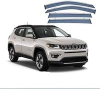 Deflectores de Viento para Jeep Compass 2017-2022 Deflector de Lluvia Deportivo Deflector de Lluvia Cortavientos Ventana Coche