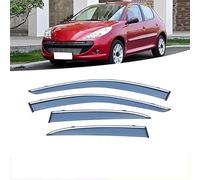 Deflectores de Viento para Peugeot 207 2009+ Deflector de Lluvia Deportivo Deflector de Lluvia Cortavientos Ventana Coche